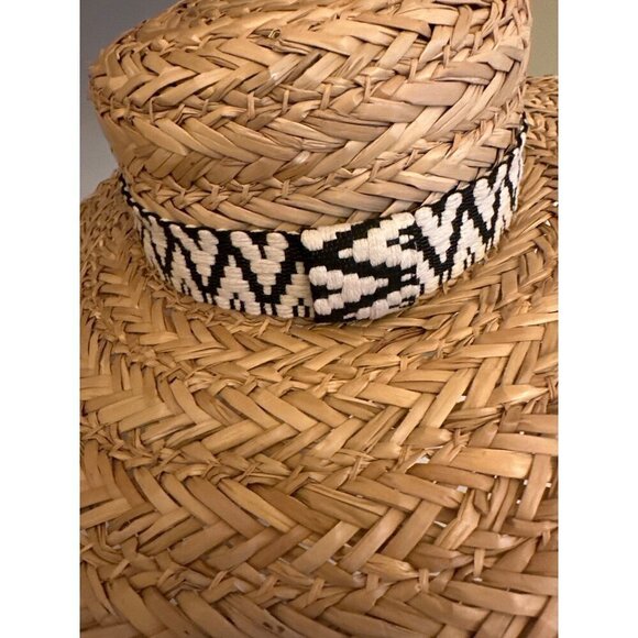 Universal Thread Woven Straw Hat With Black & White Band - Picture 3 of 5